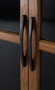 GINER Y COLOMER Vitrina 2 Puertas Madera de Mango Metal Negro Natural 180x90x40 cm